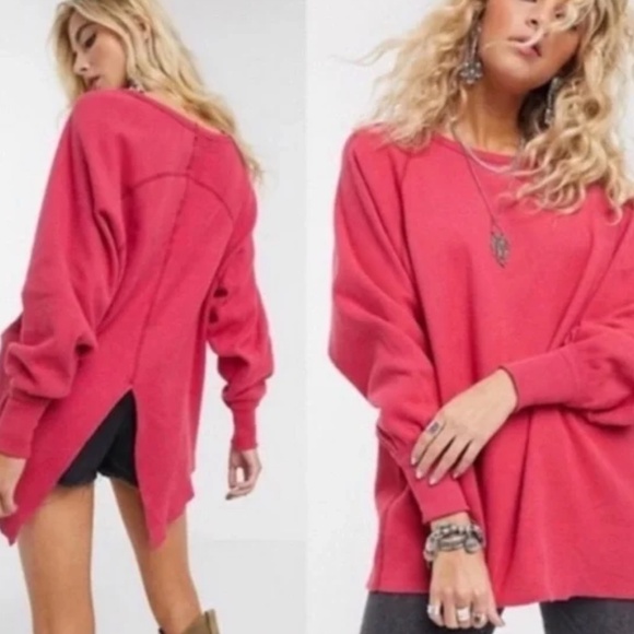 Free People Amelia Thermal Top - SZ. Small - Color : FLOR DE MAYO - Picture 1 of 5